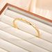 Korean Version Of Minimalist High-end Titanium Steel For Women With Light Luxury Niche Design, Half Circle Diamond Inlay_ipsvogv.com