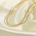 ins all match double layer retro snake chain necklace fashion trend flat snake chain gold plated stainless steel necklace female_ipsvogv.com