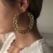 E8606 Exaggerate Personality Big Circle Chain Trendy Street Auction Hot selling Earrings_ipsvogv.com