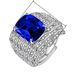 Blue Trendy Men's Angel Wings Micro Paved Zircon Feather Ring_ipsvogv.com