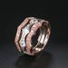 Unisex popular three layer ring set two color electroplated zircon women's ring_ipsvogv.com