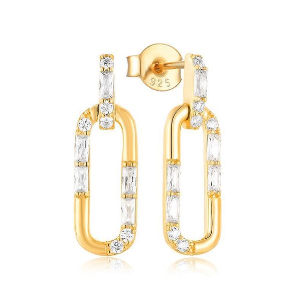 Geometric diamond necklace earrings set for women ins style fashion jewelry pendant earrings earrings_ipsvogv.com