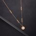 Fashionable Black And White Double-sided Titanium Steel Non Fading Necklace, Women's Versatile Jewelry, Gold Lock Bone_ipsvogv.com