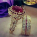 Elegant Gold Color Hip Hop Ring for Women Fashion Inlaid Zircon Red Stones Wedding Rings Set Party Bridal Engagement Jewelry_ipsvogv.com