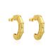 Women’s Jewelry Set Fashion Simple C Shaped New Earrings For Women Copper Plated Gold Bamboo Ring Earrings No Fading Earrings_ipsvogv.com