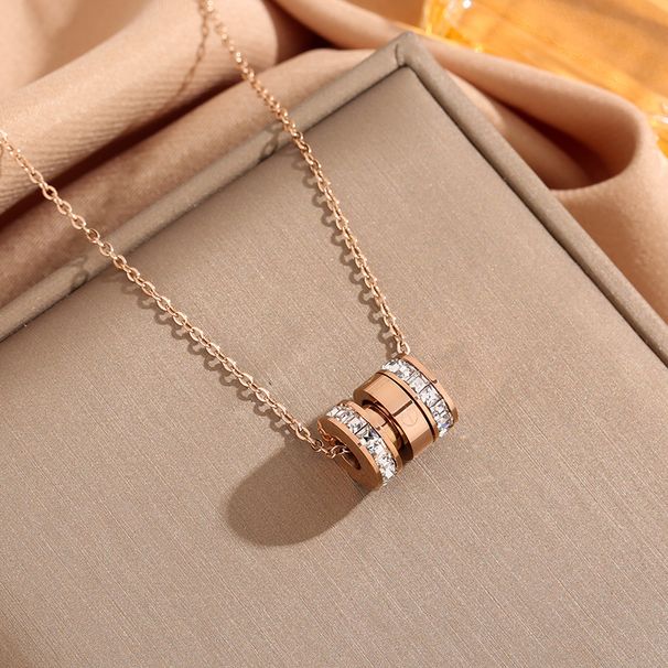 Circular Small Waist Pendant Necklace For Women's Collarbone Chain, 2023 New Trendy Internet Celebrity Neck Accessory_ipsvogv.com