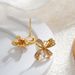 Women’s Jewelry Set Fashion Gold Micro Inlaid Zircon Bow Earrings Light Luxury Fashion High End Commuting Full Diamond Earrings_ipsvogv.com