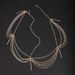 Multi layer rhinestone chain tassel bridal hair accessories headdress head chain female Hair accessories_ipsvogv.com