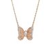 Light Luxury Niche Hollow Butterfly Necklace Clavicle Chain Design Sense Choker Brushed Gold Plated Lace Inlaid Diamond_ipsvogv.com