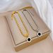 【 Full Body Titanium Steel 】 Round Agate Temperament And Personality Are Extremely Simple. Real Gold Necklace In The_ipsvogv.com