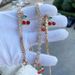 Women’s Jewelry Set Fashion Cherry Tennis Necklace New Gift For Women Cold Style Niche Simple Design Clavicle Necklace Accessories_ipsvogv.com