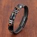 Stainless Steel Cord Jewelry Fashion Woven Leather Bracelet Men's New Tiger Eye Stone Accessories_ipsvogv.com