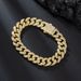 Hip Hop 13mm Spring Clasp Cuban Bracelet Alloy Full Diamond Thick Style Unisex Jewelry_ipsvogv.com