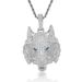 Pendants & Charms Hip Hop Wolf Head Necklace Pendant Micro Inlaid Zircon Men's Punk Clavicle Chain Trendy All Match Niche Jewelry_ipsvogv.com