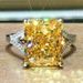Cao Shi Handmade Luxury Four Claw Square Diamond Zircon Ring Women's Valentine's Day Gift Accessories_ipsvogv.com