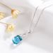 Carlene's Sterling Crystal Stone For Women, Versatile And High-end, Pure Silver Water Droplet Necklace_ipsvogv.com