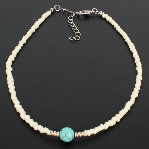 Accessories Bohemian Style Personality Rice Beads Five Pointed Star Necklace Female Choker_ipsvogv.com