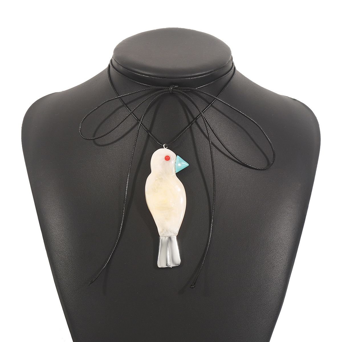 N12140 Design Sense Cute Resin Bird Pendant Long Necklace ZA Same Style Personalized Artistic Ornament_ipsvogv.com