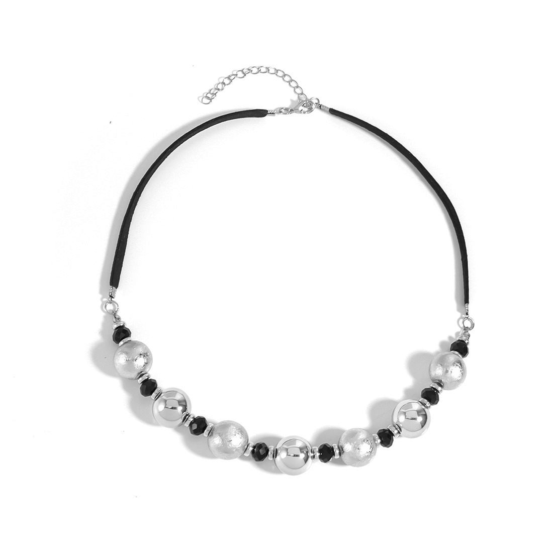 Personality Temperament Beaded Necklace Short Large Beads Clavicle Chain Simple Necklace_ipsvogv.com