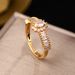 French Micro Inlaid Zircon For Women, Versatile, High-end, Light Luxury, Personalized, INS Style Open Mouth Ring Jewelry_ipsvogv.com