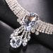 New Multi-row Fringed Neck Chain, European And American Fashion Water Drop Rhinestone Collarbone Chain Full Of Diamond Accessories Necklace_ipsvogv.com