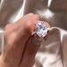 Sanjie's New Large Oval Plated White Gold Zircon Jewelry Ring_ipsvogv.com