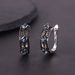 Personalized Dark Style Earrings Inlaid With Garnet Topaz Crystal Gemstone Earrings S925 Sterling Silver_ipsvogv.com