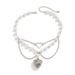 Sweet And Cool Style Star Heart Pendant Tassel Creative Pearl Bead Collarbone Necklace_ipsvogv.com