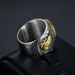 Men's Jewelry Titanium Steel Stainless Steel Gold Plated Praying God's Hand Cross Retro Ring_ipsvogv.com