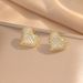 Hip-hop new gold-plated zircon love earrings Joker cool personality men's and women's fashion earrings_ipsvogv.com