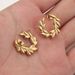 Stainless C-shaped Golden Wheat Titanium Steel DIY Earring Making Products, Earrings, Ear Pillar Accessories_ipsvogv.com