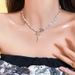 French Bowknot Ribbon Necklace For Women, Niche Design, Ballet Style Clavicle Chain, Light Luxury, High-end Sweet_ipsvogv.com