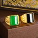 Vietnamese Sand Golden Hair Ring, Men's Dominance, Ethnic Style, Light Luxury, Long Lasting Color, Hand Accessories_ipsvogv.com