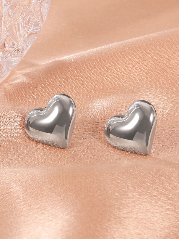 titanium steel love earrings water drop oval peach heart texture earrings stainless steel earrings_ipsvogv.com
