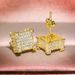 Earrings Copper Micro Inlaid Zircon Square Earstuds Hiphop Jewelry Ring e5764_ipsvogv.com