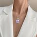 Ice Flower Cut High Carbon Diamond Pendant Clavicle Chain S925 Silver Colored Gem Silver Necklace_ipsvogv.com