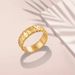 Metal hammered ring S925 sterling silver plated with gold light luxury ring silver jewelry_ipsvogv.com