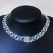 Unisex Jewelry Fashion 14mm Diamond Shaped Flip Top Alloy Necklace For Men And Women High End Trendy Rap Hip Hop Cuban Chain_ipsvogv.com