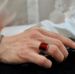 handmade Red Painted Ring With Embossed Pattern_ipsvogv.com