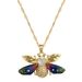 Steel 【 Titanium 】 Colorful Bee Zircon Light Luxury Temperament Gorgeous Full Diamond Necklace Women's Versatile 【 】_ipsvogv.com