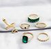 New Jewelry Creative Diamond Green Snake 6-piece Set Personalized Joint Ring_ipsvogv.com