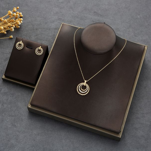 Women's Jewelry Set Middle Eastern Retro Light Luxury Temperament Ring Pendant Earrings Bracelet Three Piece Set_ipsvogv.com