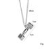 fashion dumbbell necklace for men Korean couple pendant for women personality jewelry clavicle chain fitness accessories_ipsvogv.com