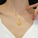 Full Body 【 Titanium Steel 】 Stereoscopic Flowers, Personalized And Minimalist, Genuine Gold Necklace In The Stove, 【 】 Flowers, Minimalist, Stove,_ipsvogv.com