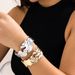 Jewelry Niche Pleated Liquid Metal Wind Simple Lava Irregular Bracelet For Women_ipsvogv.com