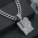 Lletter USBOYZ Pendant Hip Hop Cuban Chain Alloy Personality Retro Necklace_ipsvogv.com