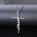 Kaiyi New Stainless Steel Hip Hop English Letter Cross Pendant Necklace_ipsvogv.com