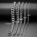 Men's Titanium Steel Six-Sided Polished Cuban Bracelet Simple Personality Jewelry Trendy Cool Accessories_ipsvogv.com