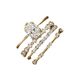 Sanjie's New Four Piece With Diamonds, Zircon Flowers, Engagement Anniversary Luxury Jewelry Ring Set_ipsvogv.com