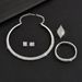 Bridal Hot Sale Accessories Wedding Dress Jewelry Choker Earrings Bracelet Ring Set_ipsvogv.com